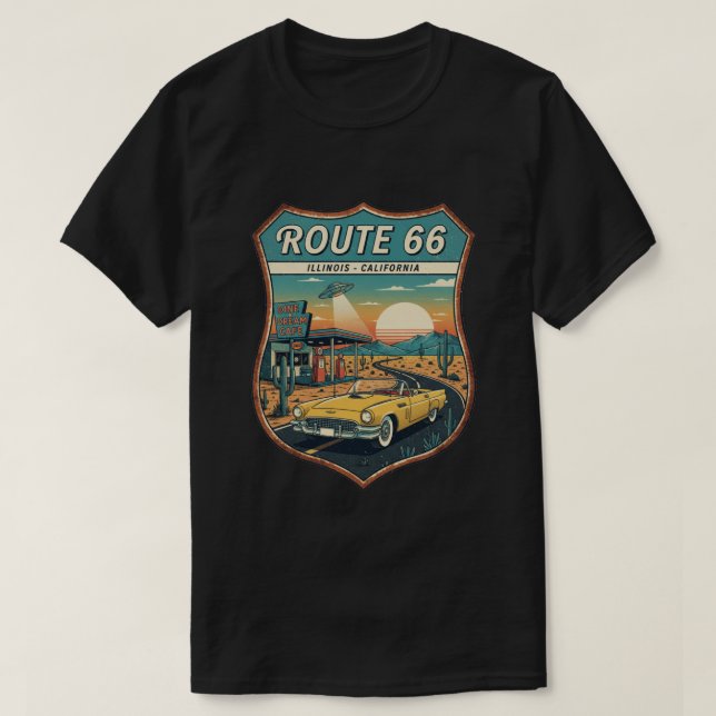 T-shirt Vintage Route 66 (Design devant)