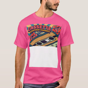 T-shirt Vintage ruban Cassete classique 80s 80 k7 neon