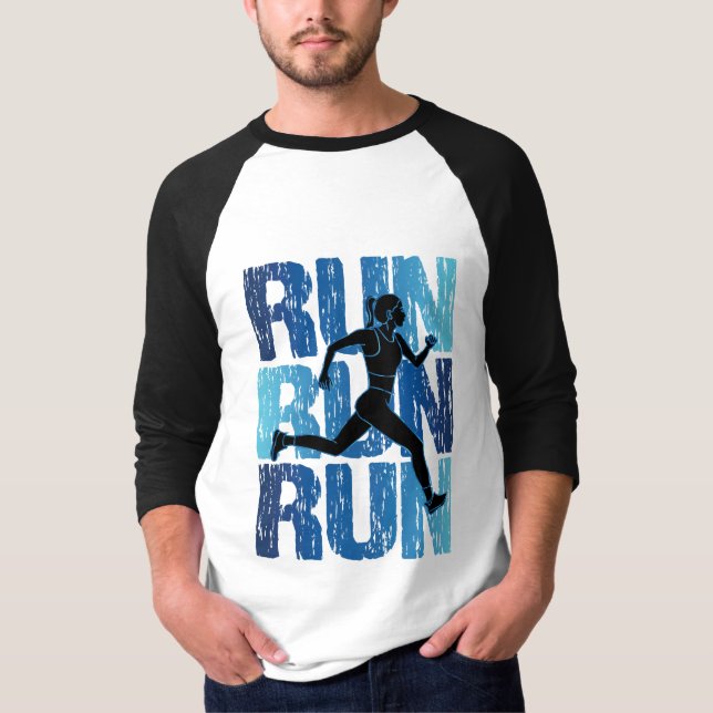 T-shirt Vintage Runner Girl (Devant)