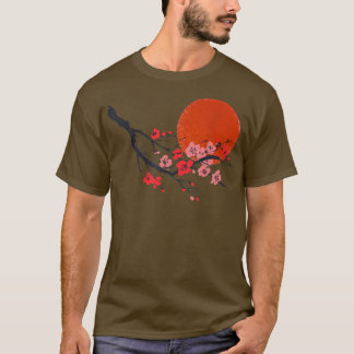 T-shirt Vintage Sakura Cherry Blossom Tree Japonais Cultur