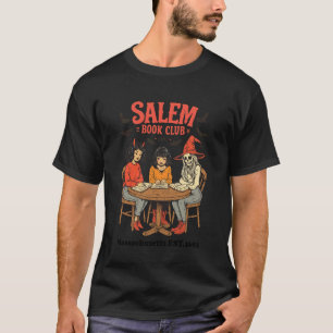T-shirt Vintage Salem Book Club Chat Noir Livresque Épouva