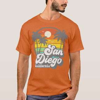 T-shirt Vintage San Diego Beach Californie Surf Retro S