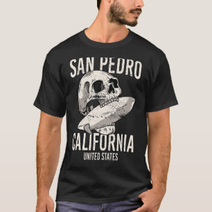 T-shirt Vintage San Pedro Beach Californie CA Retro Surfer