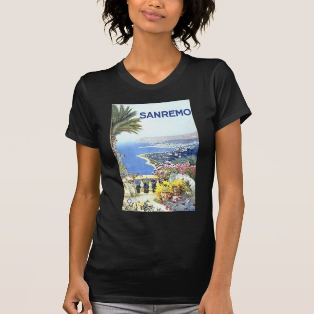 T-shirt Vintage San Remo Italie Europe Travel (Devant)