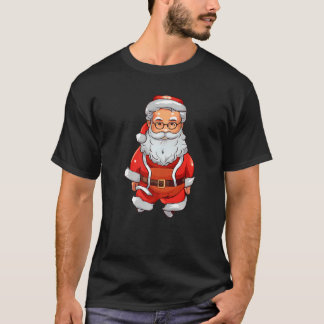 T-shirt Vintage Santa Claus Face Christmas Kids Boys Girl 