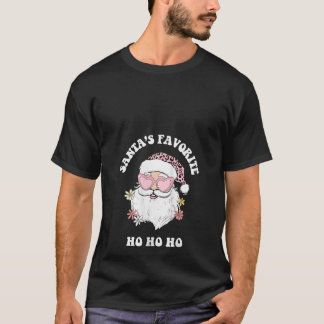 T-shirt Vintage Santa s Fun Ho Ho Ho préféré Rétro Rose C