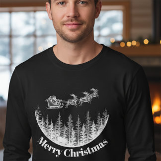 T-shirt Vintage Santa Sleigh Christmas