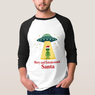 T-shirt Vintage Sci Fi Alien Christmas UFO For Santa Fans
