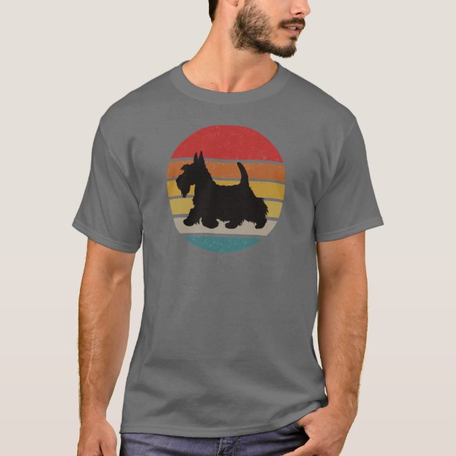 T-shirt vintage scottish terrier friends (Devant)