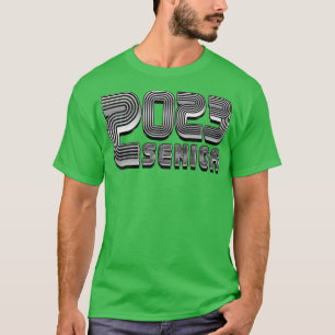 T-shirt Vintage Senior 2023 Silver Text