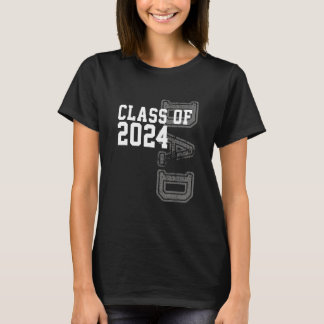 T-shirt Vintage Senior 2024 Classe Grad Fier Papa Classe d