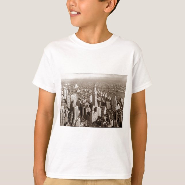 T-shirt Vintage Sepia Tone New York (Devant)