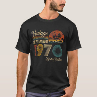 T-shirt Vintage septembre 1970 Edition limitée 50 ans Ol