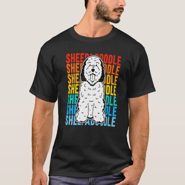 T-shirt Vintage Sheepadoodle Premium (Devant)