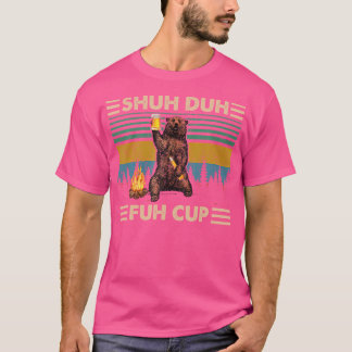 T-shirt Vintage Shein Duh Fuh Coupe Ours Boire Bière Campi