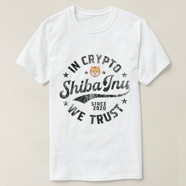 T-shirt Vintage Shiba Inu Crypto Design (Design devant)