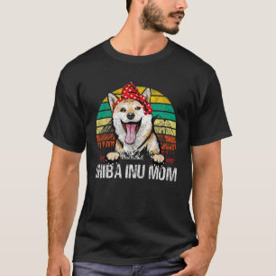 T-shirt Vintage Shiba Inu Maman Funny Chien Lover 1