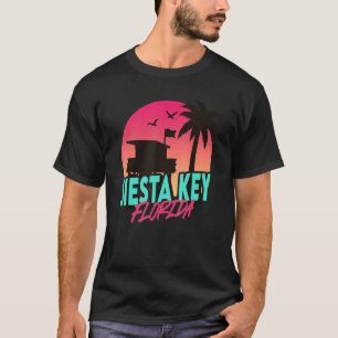 T-shirt Vintage Siesta Key Beach Floride Palmiers Fl Ret