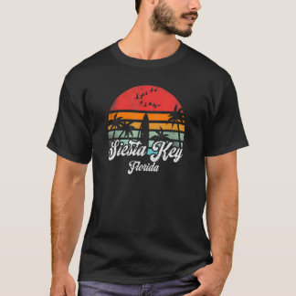 T-shirt Vintage Siesta Key Floride Vagues de plage drôles