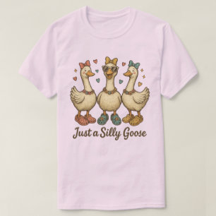T-shirt Vintage Silly Goose Bows Crocs - Drôle Drôle Carto