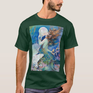 T-shirt Vintage Sirène peinture mythologique
