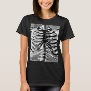 T-shirt Vintage Skeleton Bones Torso Body Halloween