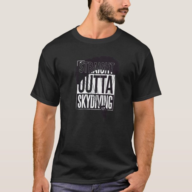 T-shirt Vintage Skydiving Parachute Skydive (Devant)