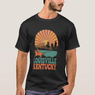 T-shirt Vintage Skyline de Louisville Kentucky avec cavali