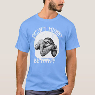 T-shirt Vintage Sloth PunDont Hurry Be Happy Sloth family