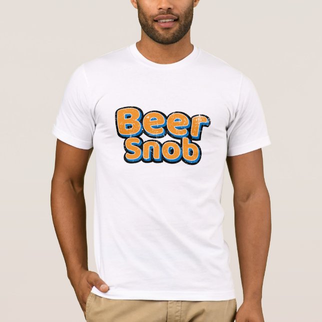 T-Shirt Vintage Snob de Bière (Devant)