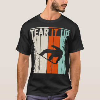 T-shirt Vintage Snowboard Homme Femme Snowboarder Tee 