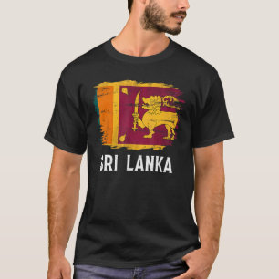 T-shirt Vintage Sri Lanka Flag For Sri Lankan
