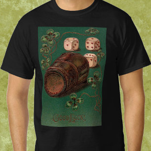 T-shirt Vintage St. Patrick's Day, Good Luck Irish Dice
