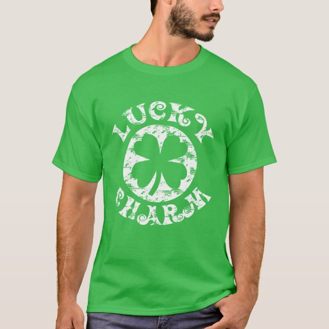 T-shirt vintage St. Patrick's Day Lucky Charm (Devant)