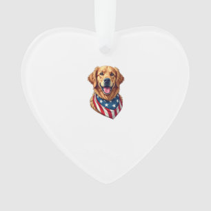 T-shirt vintage Star Spangled Golden Retriever 4