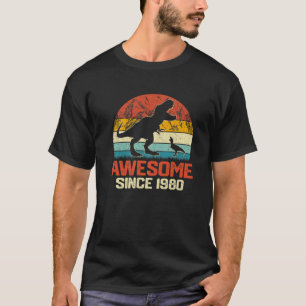 T-shirt Vintage stupéfiant depuis 1980 Retro Dinosaur Anni