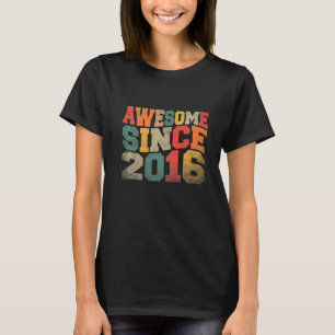 T-shirt Vintage stupéfiant depuis 2016 Rétro 6e anniversai