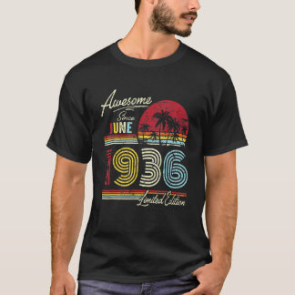 T-shirt Vintage stupéfiant depuis juin 1936 86e anniversai