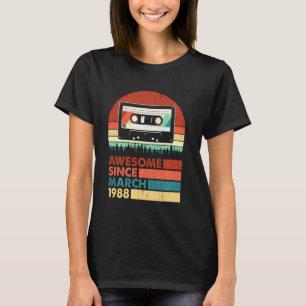 T-shirt Vintage stupéfiant depuis mars 1988 32 ans Coque