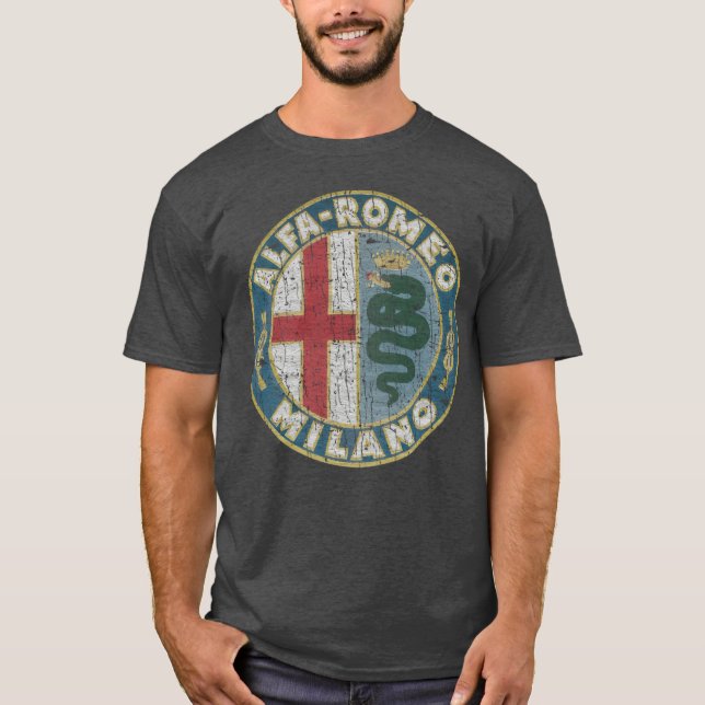 T-shirt VINTAGE STYLE Alfa Romeo Milano (Devant)