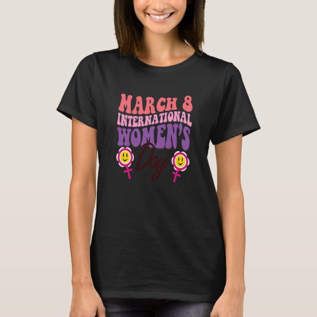 T-shirt Vintage Style International Womens Day (Devant)