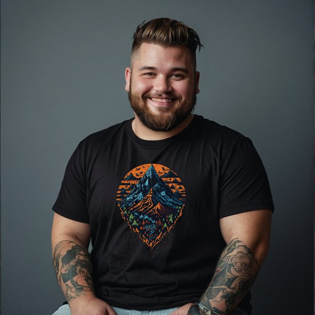 T-shirt Vintage Style Mountain Creek—Camping sauvage (Comfortable for everyone)