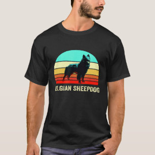 T-shirt Vintage style rétro Sunset Belge Sheepdog