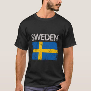 T-shirt Vintage Suède Suède Drapeau de fierté cadeau
