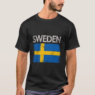 T-shirt Vintage Suède Suède Drapeau de fierté cadeau