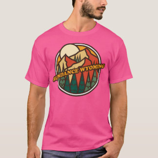T-shirt Vintage Sundance Wyoming Mountain Randonnée Souven