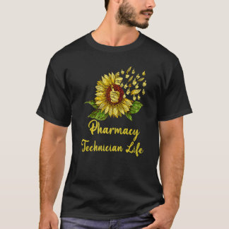 T-shirt Vintage Sunflower Pharmacy Technician Life Thanksg