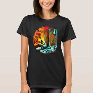 T-shirt Vintage Sunset Cowgirl Boot Blâmer Tout Sur Mon Ro
