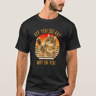T-shirt Vintage Sunset Funny Amoureux des chats T Shirt