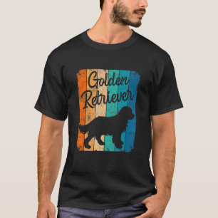 T-shirt Vintage Sunset Golden Retriever Dog Pet  Dog Owner